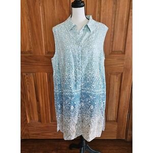 Chico's Linen Shift Dress Size 3/XL/16
